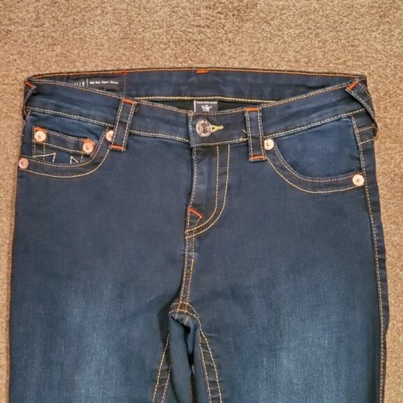 NWOT, TRUE RELIGION, "Halle" Mid Rise Jeans - 28 - Picture 3 of 10